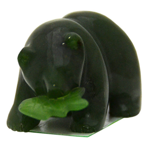 Canadian Jade - Bear holding a fish 1.25"