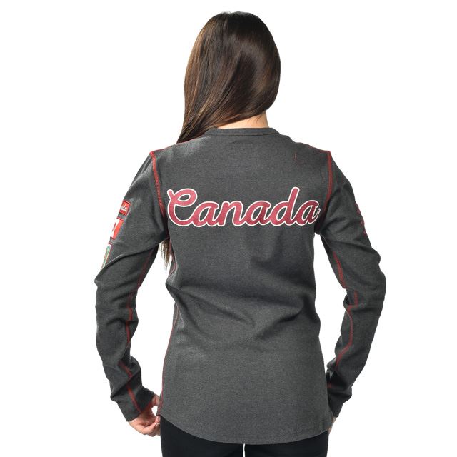 Vintage Canada Long Sleeve Shirt in Charcoal - Women’s