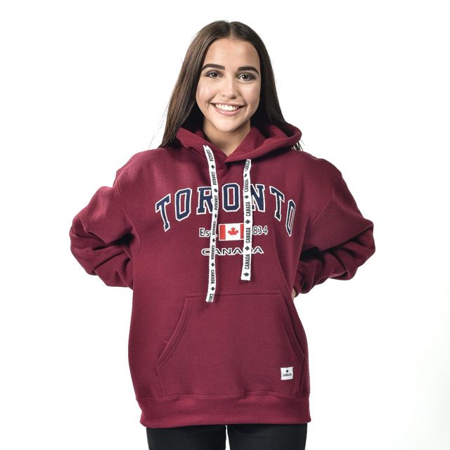 Classic Toronto Canada Hoodie Maroon – UCANADA - Main Image