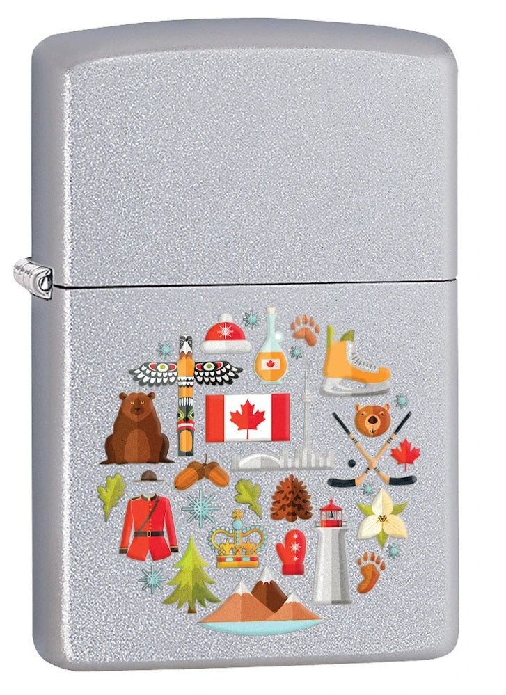 Zippo - Souvenir Canadian Culture - Matte Silver – UCANADA
