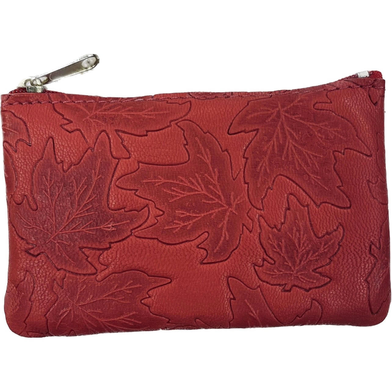 CC ZIPPED COIN BASIC PURSE 11 RED CALFSKIN GOLD ICON main image 0