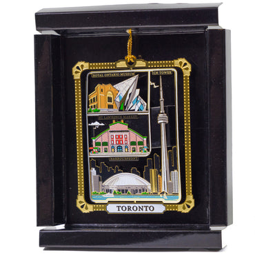 Colorful Toronto Collage Brass Ornament