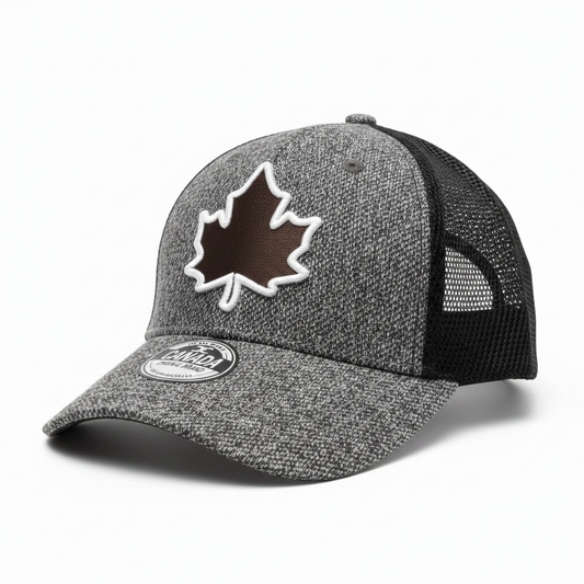 Canadian Maple Leaf Soft Trucker Cap - Heather Grey side