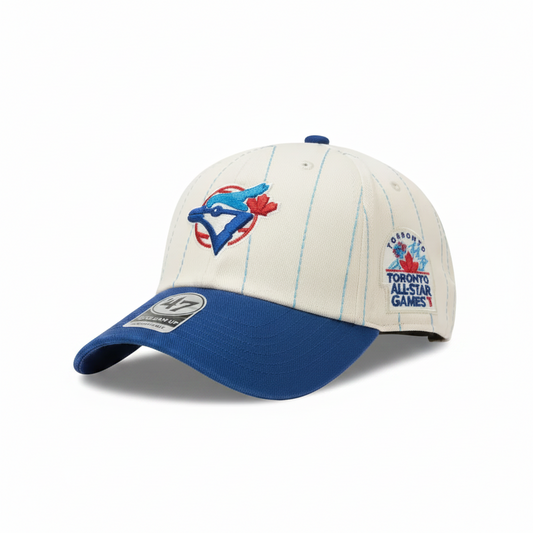 MLB Toronto Blue Jays '47 Clean Up Cap - Two-Tone Pinstripe Side