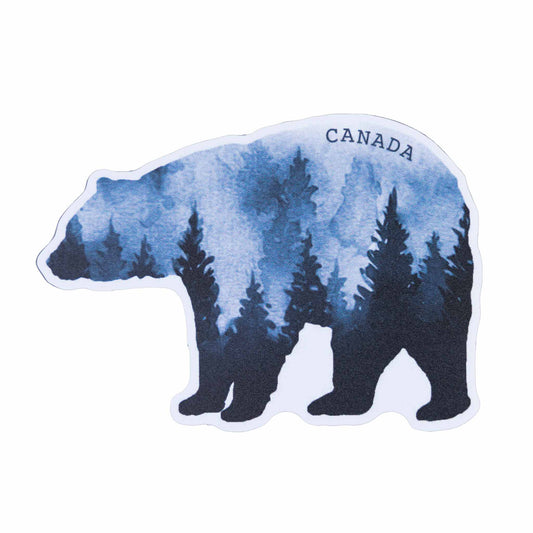 Canada Die Cut Sticker - Canadian Bear Watercolor