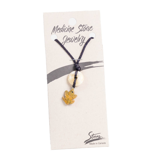 Canada Maple Leaf Medicine Stone Necklace