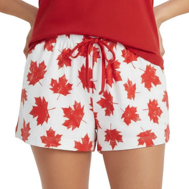 Canada Maple Leaf Women's Sleep Shorts Model