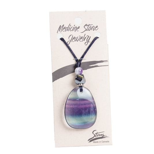 Canada Rainbow Fluorite Medicine Stone Necklace
