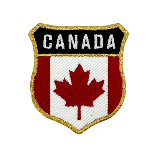 Canadian Flag Shield Iron-On Patch