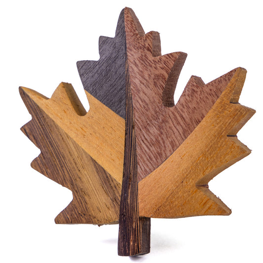 Canadian Maple Leaf Wooden Magnet