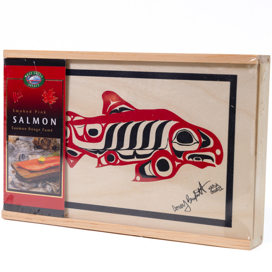 Canadian Smoked Pink Salmon in Wooden Gift Box - 113g