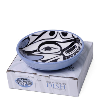 Fine Porcelain Dish - Hummingbird by Bill Helin with box