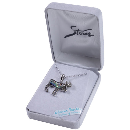 Glacier Pearle Abalone Canadian Moose Necklace