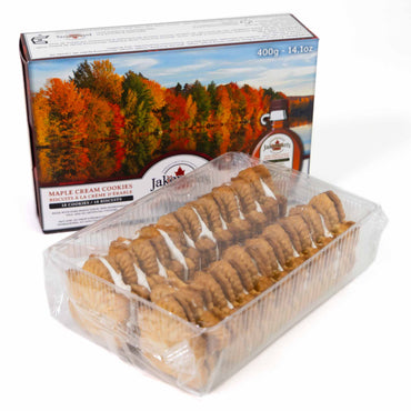 Jakeman's Maple Cream Cookies - 400g made with Pure Maple Syrup - Canadian Rocky Mountains Edition
