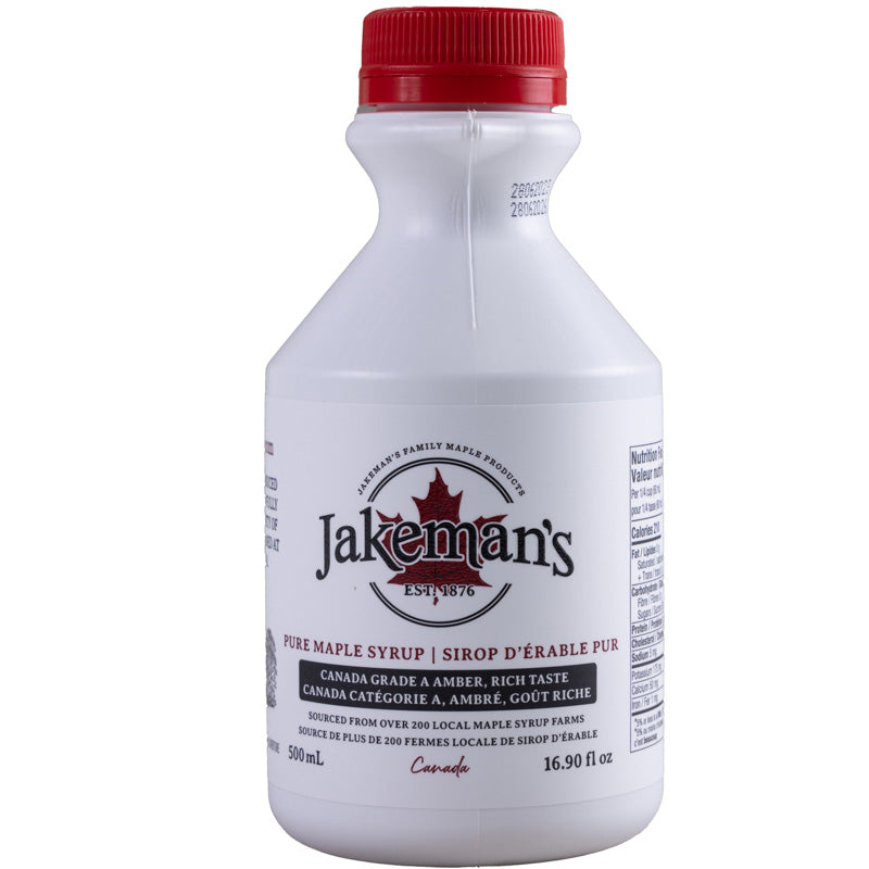 Jakeman's Pure Maple Syrup Canada Grade A Amber - 500ml Jug – UCANADA
