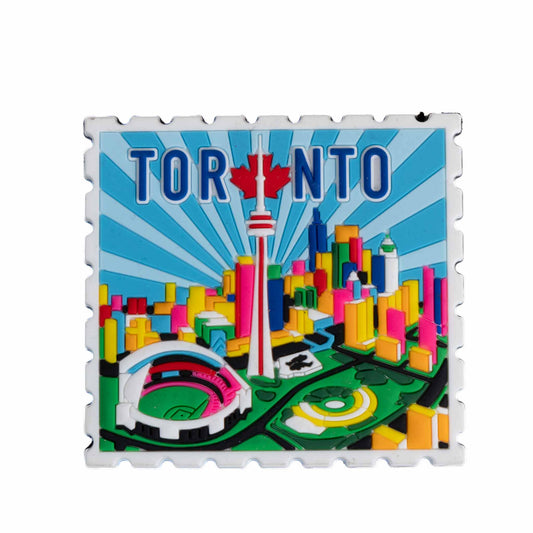 Toronto Cityscape Rubber Magnet - CN Tower and Rogers Centre