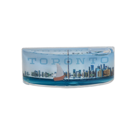 Toronto Cityscape with CN Tower in Arched Liquid Dome