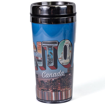 Toronto Downtown Water View Travel Mug Back view