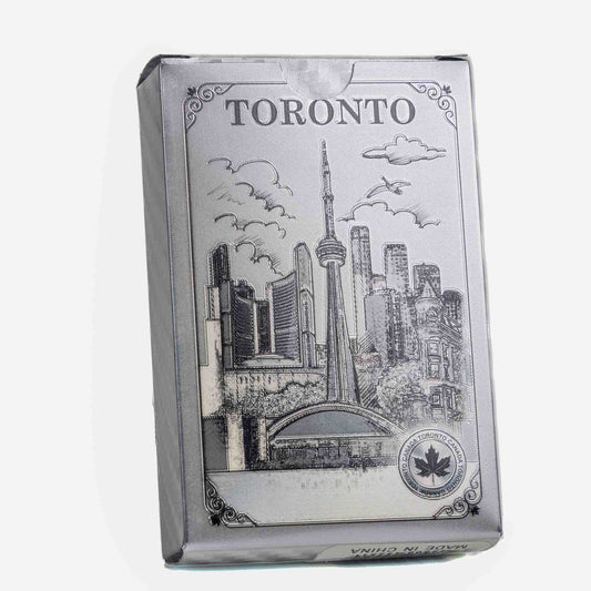 Toronto Playing Cards – CN Tower Skyline Silver Deck