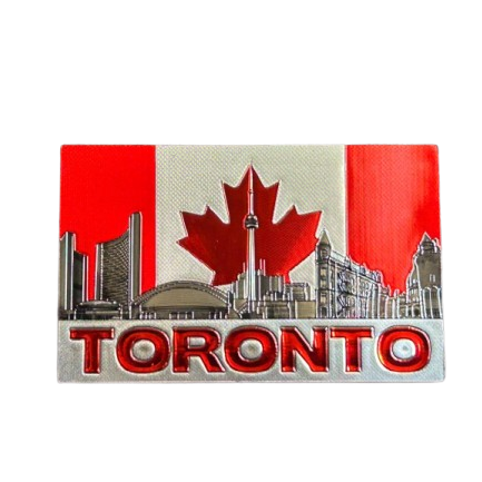Toronto Skyline Magnet Canadian Flag