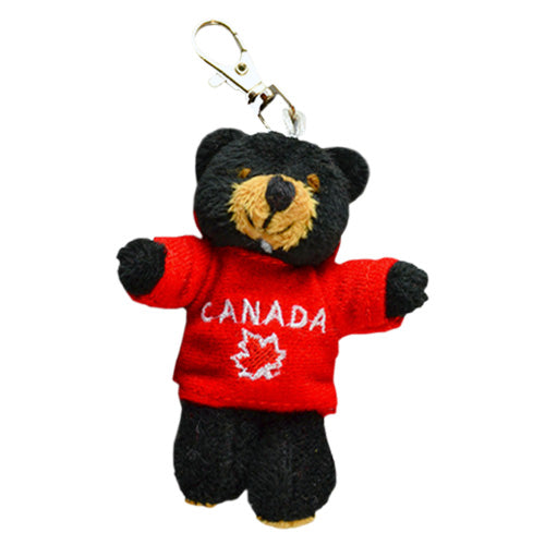 Canadian Black Bear Stuffed Animal Keychain