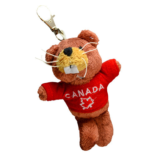 Canadian Beaver Stuffed Animal Keychain