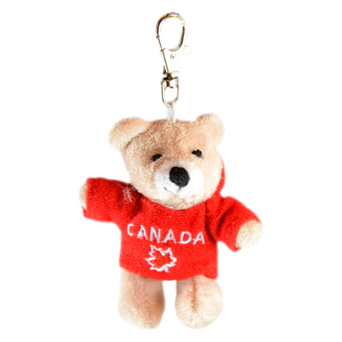 Canadian Polar Bear Stuffed Animal Keychain