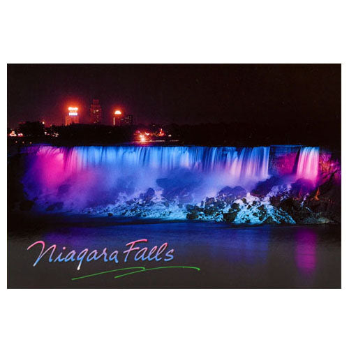 Postcard - the American Falls at Night