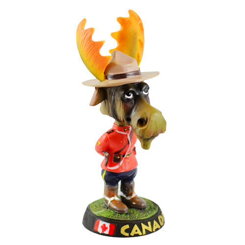 RCMP Officer Moose Bubblehead - Canadian Souvenir