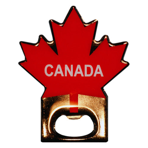 Metal Magnet Bottle Opener - Canada Maple Leaf