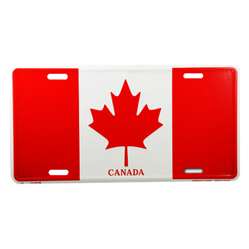 License Plate - Canadian Flag 8" x 4"