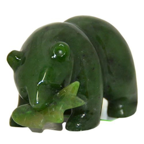 Canadian Jade - Bear holding a fish 1.5''