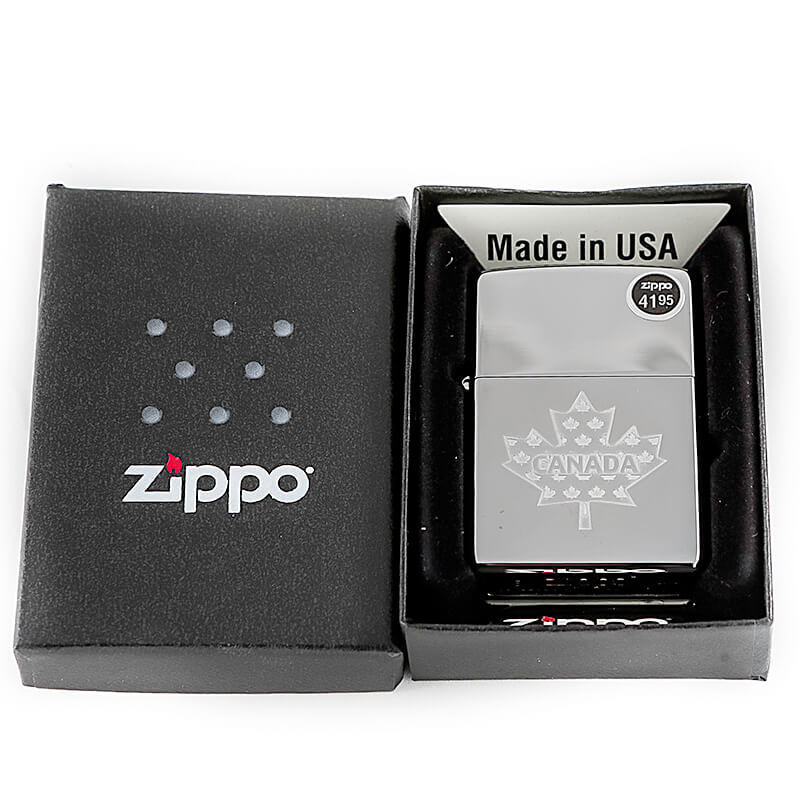 Zippo - Canadian Maple Leaf Silver