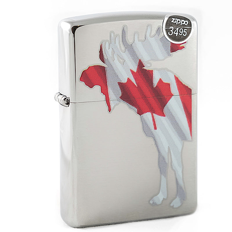 Zippo Moose Shaped Canadian Flag