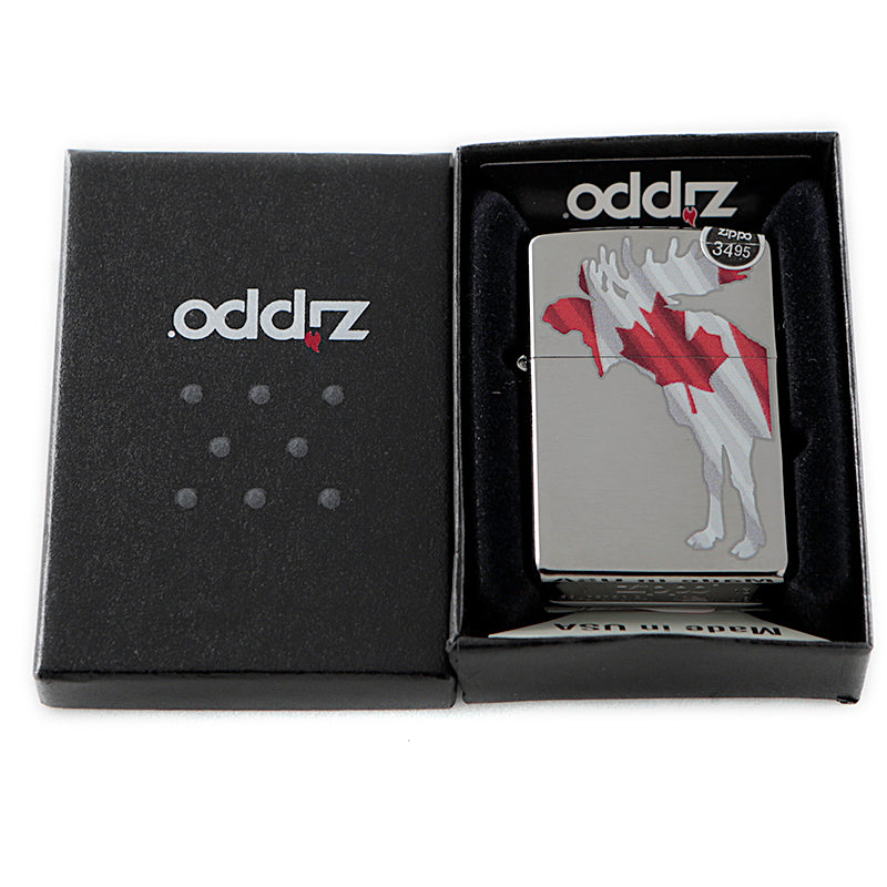 Zippo Moose Shaped Canadian Flag