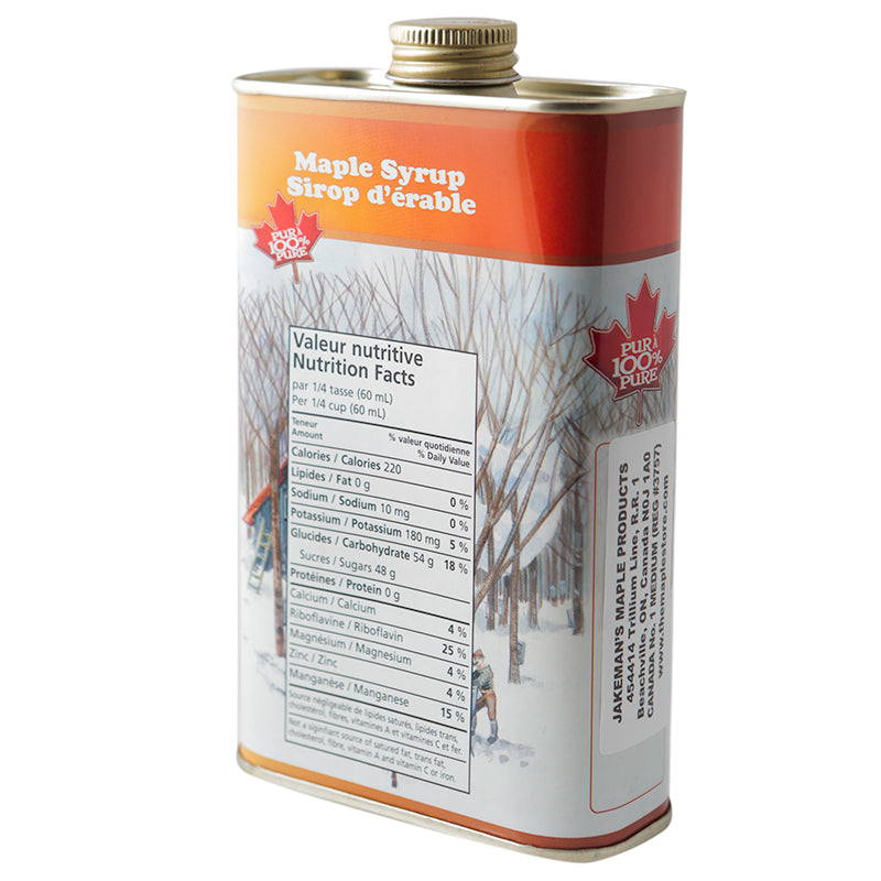 Jakeman's Pure Maple Syrup Canada Grade A Amber - 500ml Tin Can