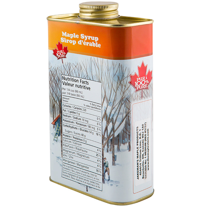 Jakeman's Pure Maple Syrup Canada Grade A Amber - 1L Tin Can