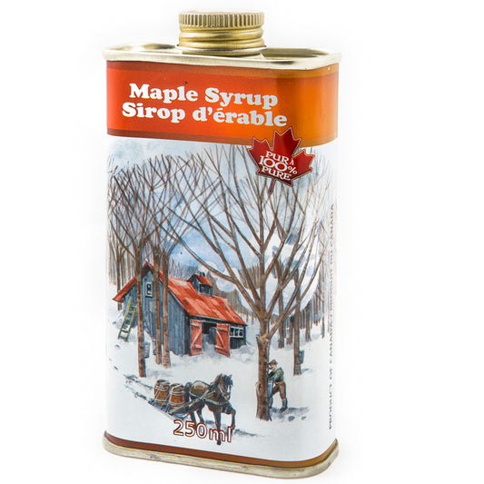 Turkey Hill Pure Maple Syrup - 250ml Canada Grade A Dark Robust Taste in Traditional Tin Can