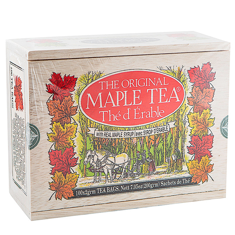 Maple Tea in Wood Box - 100 tea bags