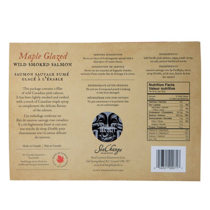 Maple Glazed Wild Sockeye Smoked Salmon 100g