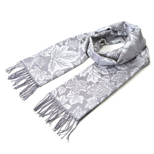 Canada Maple Leaf Scarf - Silver