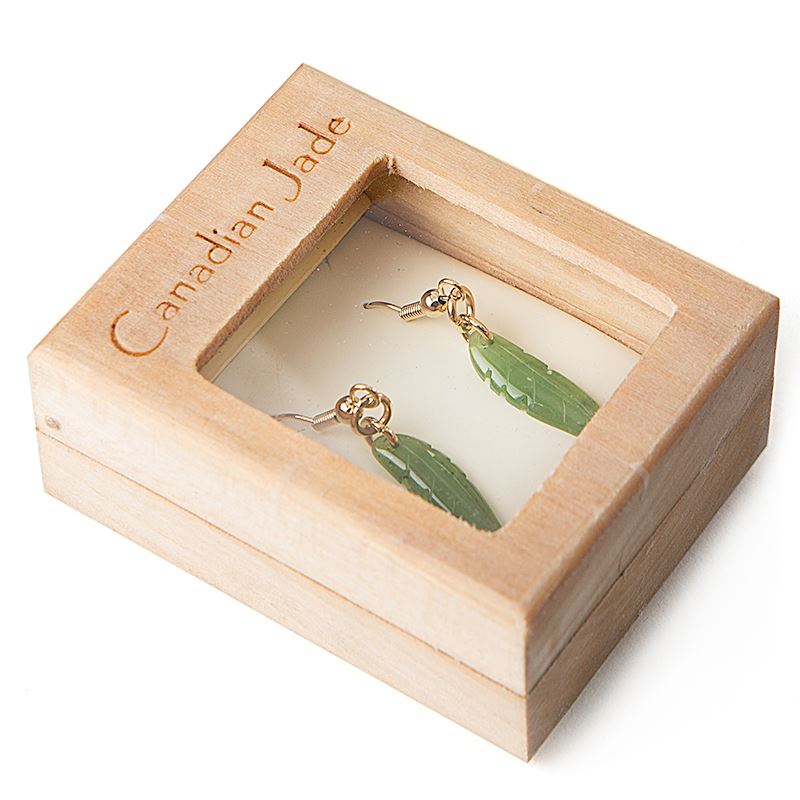 Canadian Jade - Feather Swinging Earrings