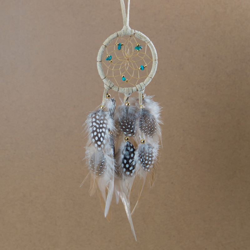 Dream Catcher - Polka Dot Plumage - Tan - 2.5"