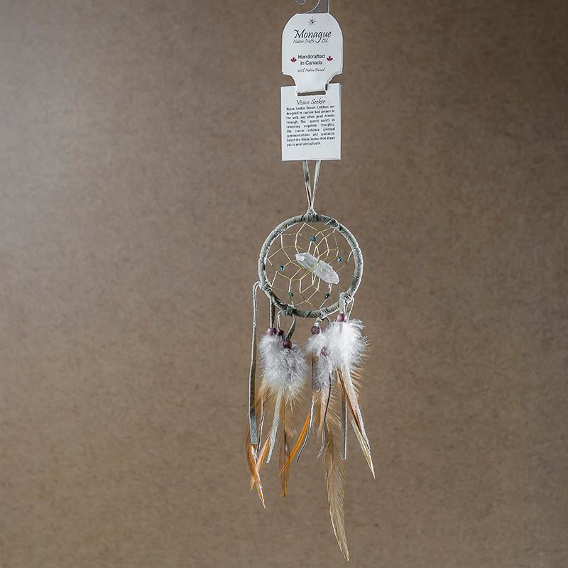 Vision Seeker Dream Catcher - Tan - 3"