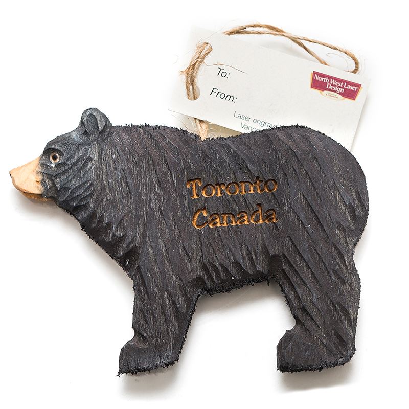 Canada Wooden Ornament - Black Bear