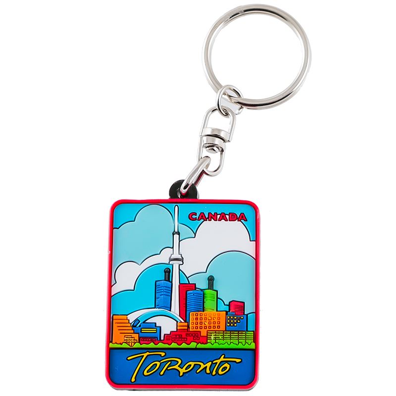 Toronto Skyline Rubber Keychain