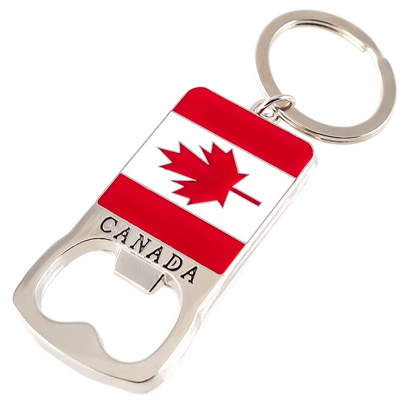 Canadian Keychain - Canada Flag Bottle Opener