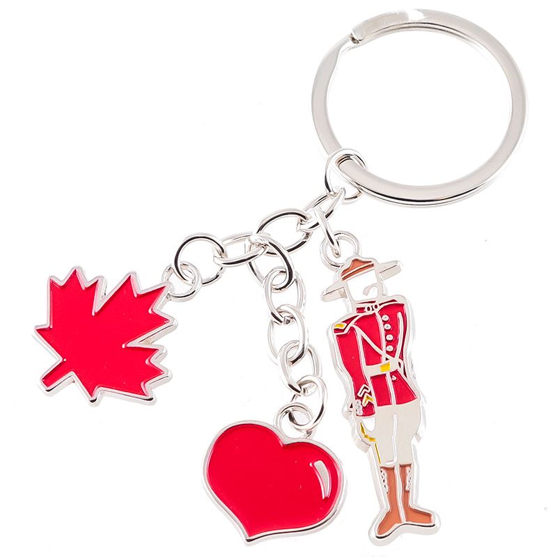 Canada Keychain - RCMP, Maple Leaf and Love