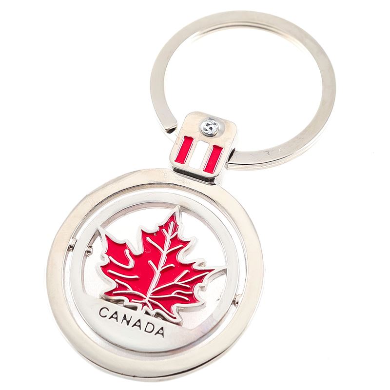 Canadian Keychain - Revolving Maple Leaf