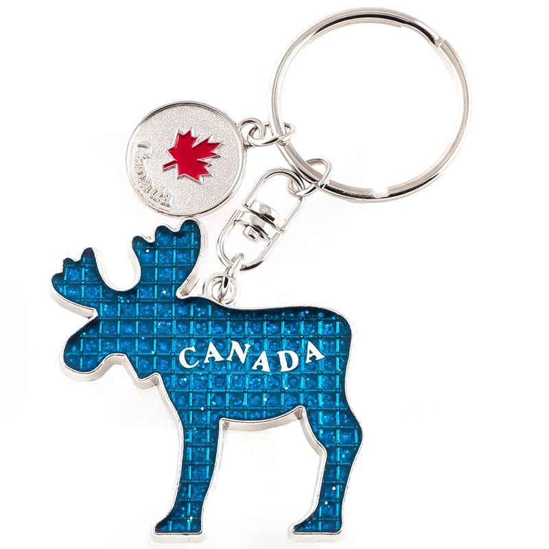 Canada Keychain - The Moose Blue